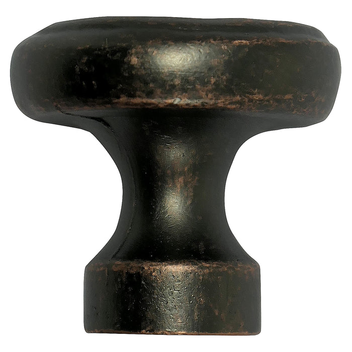 Paradise Bathworks 84365 Large Button Knob - Riverstone - Dark Antique Copper