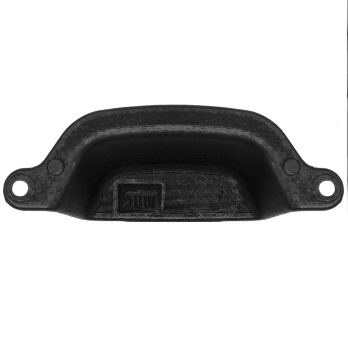 MNG Hardware 84720 3" Cup Pull - Riverstone - Matte Black
