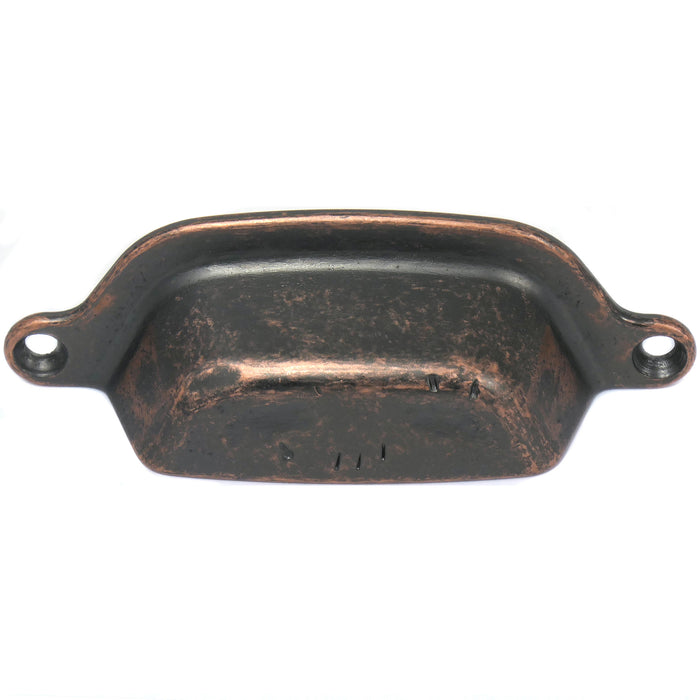 Paradise Bathworks 84765 3" Cup Pull - Riverstone - Dark Antique Copper