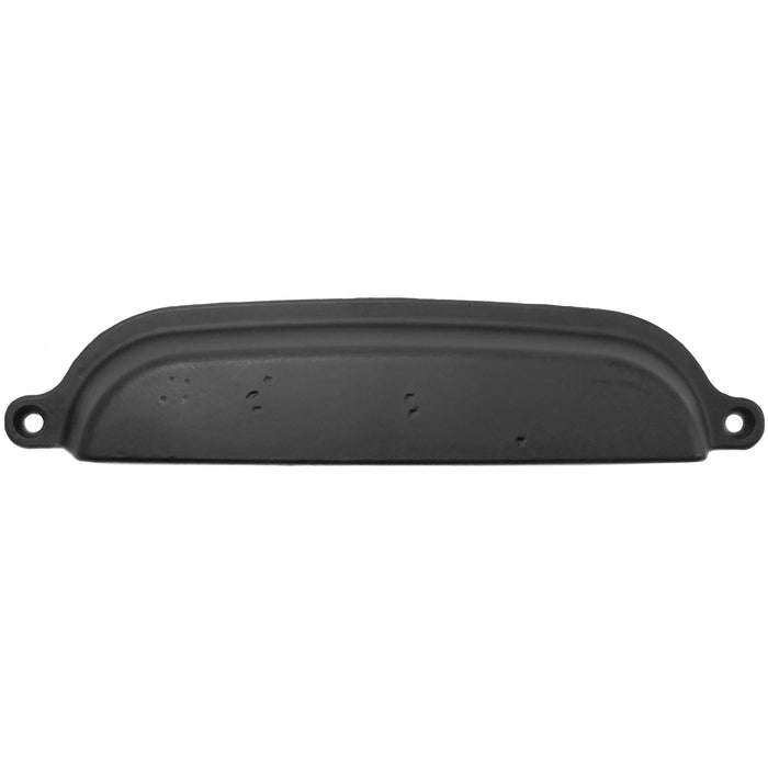 MNG Hardware 84820 6" Cup Pull - Riverstone - Matte Black