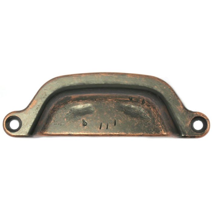 Paradise Bathworks 84865 6" Cup Pull - Riverstone - Dark Antique Copper