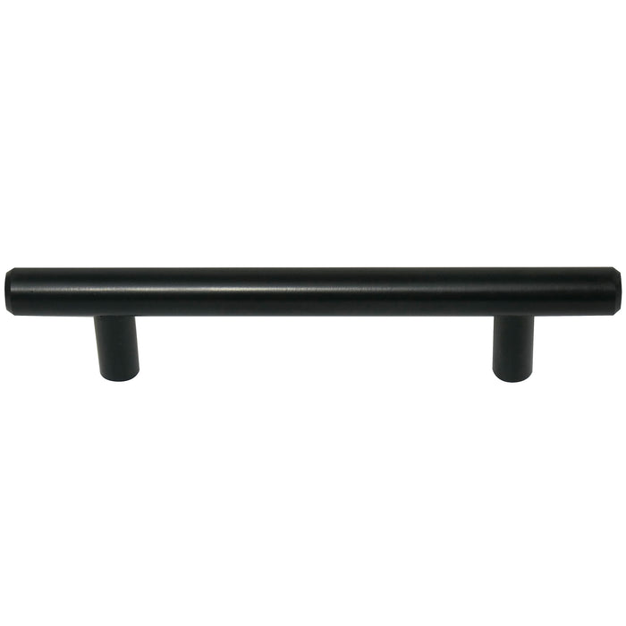 Laurey 59929 96mm Steel T-Bar Pull Matte Black - 5 pc Value Pack (87120)