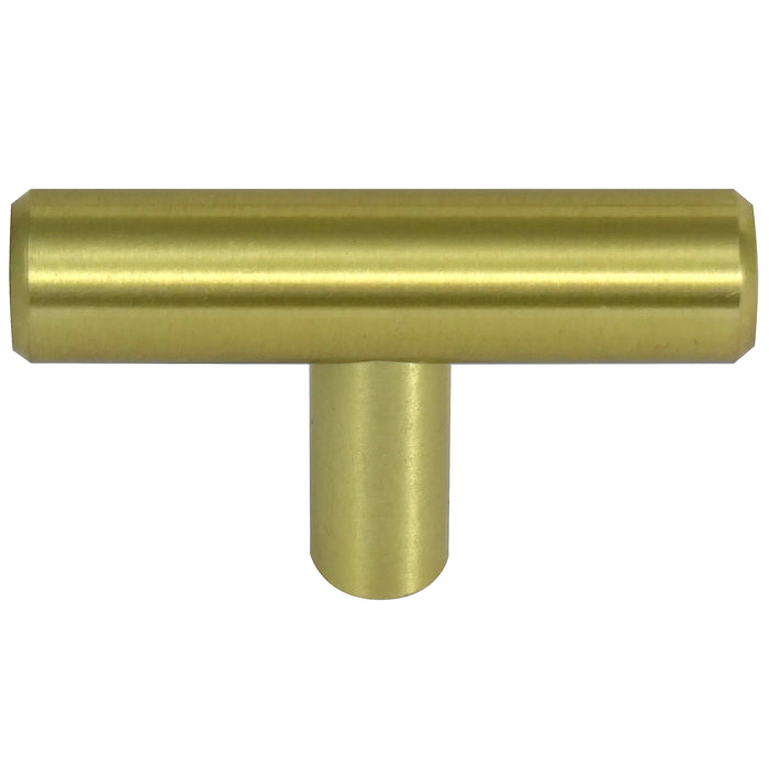 Paradise Bathworks 87904 Steel T-Bar Knob - 2" - Satin Brass