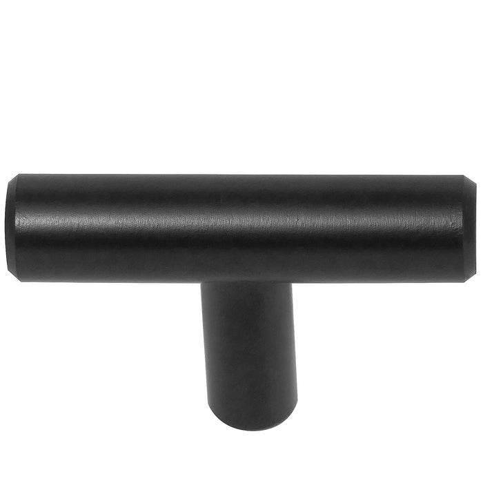 Laurey 59931 2" Steel T-Bar Knob Matte Black - 10pc Value Pack (87920)