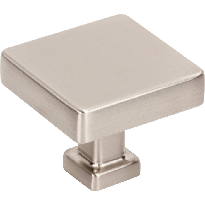 Jeffrey Alexander 229SN Nash Nash 1-3/8" (35mm) Diameter Square Knob Satin Nickel