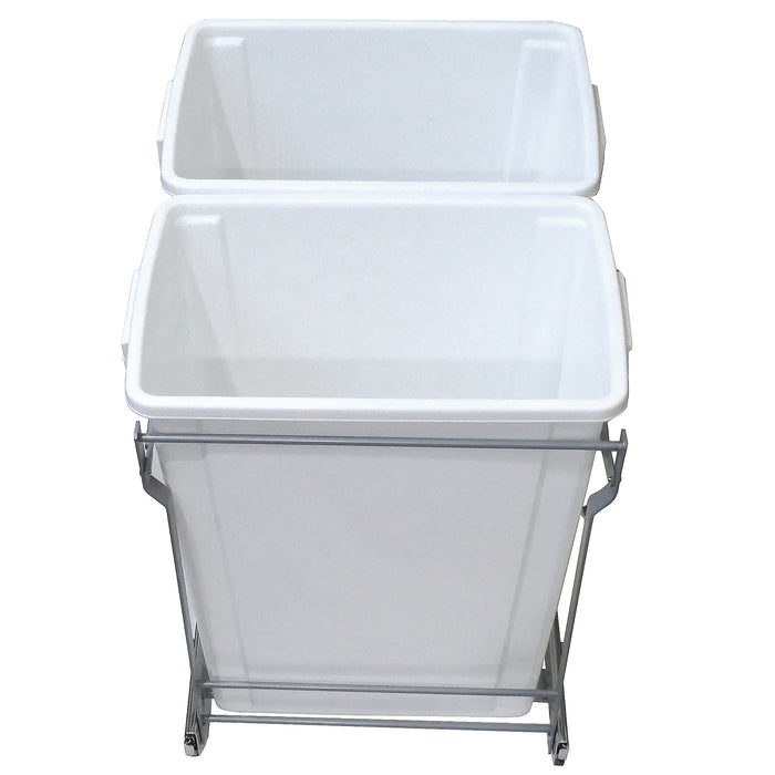 Paradise Bathworks 90101 20L Double-Bottom Mount- Pull-Out  Waste Bin w Door Mounting Kit