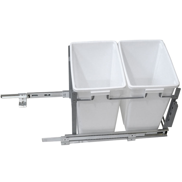 Paradise Bathworks 90103 35L Double-Bottom Mount- Pull-Out  Waste Bin w Door Mounting Kit