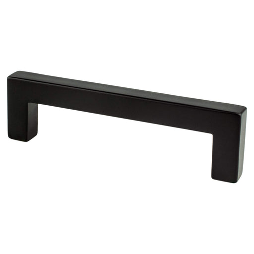 Berenson 9011-4055-P Contemporary Advantage One 96mm CC Matte Black Square Pull - KnobDepot
