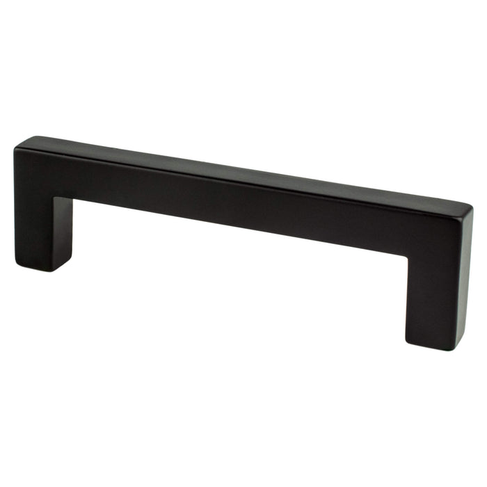 Berenson 9011-4055-P Contemporary Advantage One 96mm CC Matte Black Square Pull - KnobDepot