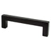 Berenson 9011-4055-P Contemporary Advantage One 96mm CC Matte Black Square Pull - KnobDepot