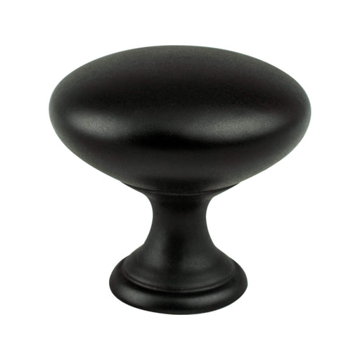 Berenson 9021-1055-P Traditional Advantage One Matte Black Round Knob - KnobDepot