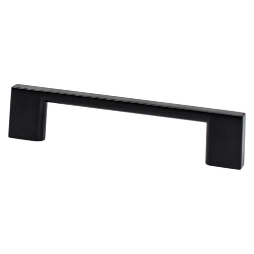 Berenson 9049-4055-P Transitional Advantage Four 96mm CC Matte Black Rectangle Pull - KnobDepot