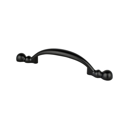 Berenson 9134-1055-P Traditional Advantage Four 3 inch CC Matte Black Rounded End Pull - KnobDepot