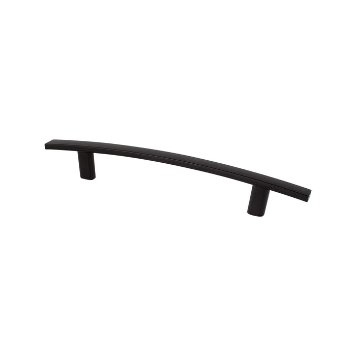 Berenson 9178-1055-P Transitional Advantage One 128mm CC Matte Black Bow Pull - KnobDepot