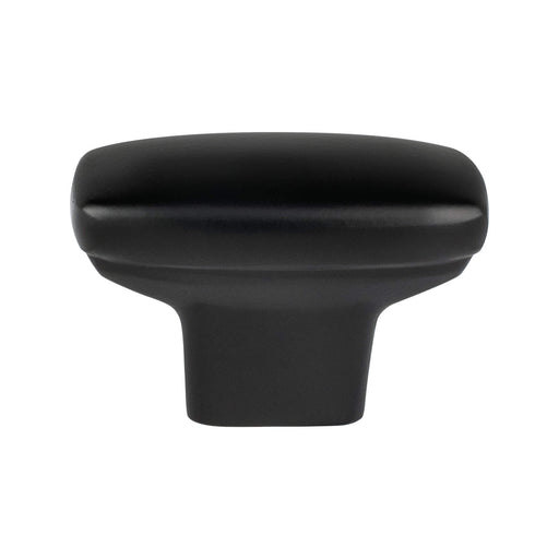 Berenson 9183-1055-P Transitional Advantage One Matte Black Rounded Rectangle Knob - KnobDepot