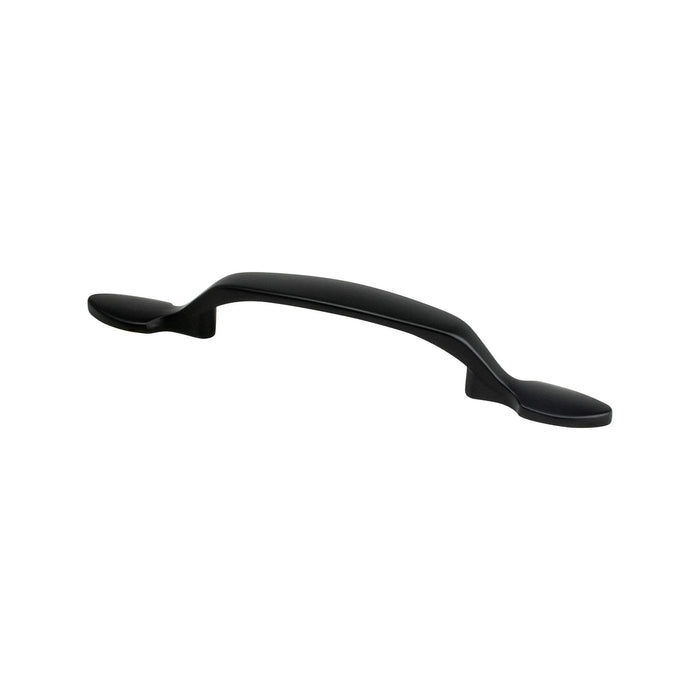 Berenson 9186-1055-P Traditional Advantage Two 3 inch CC Matte Black Spade End Pull - KnobDepot