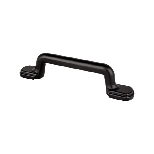 Berenson 9189-1055-P Traditional Advantage Two 3 inch CC Matte Black Rounded End Pull - KnobDepot