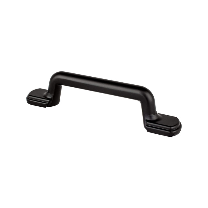 Berenson 9189-1055-P Traditional Advantage Two 3 inch CC Matte Black Rounded End Pull - KnobDepot