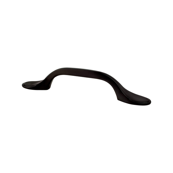 Berenson 9196-1055-P Traditional Advantage One 3 inch CC Matte Black Rounded End Pull - KnobDepot