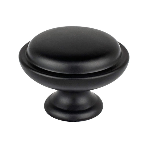 Berenson 9341-1055-P Traditional Advantage One Matte Black Rimmed Knob - KnobDepot