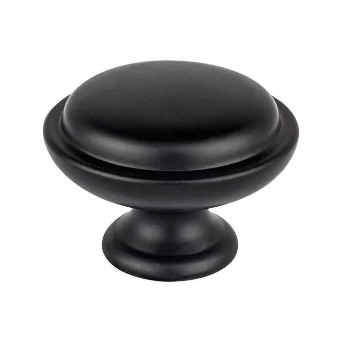 Berenson 9341-1055-P Traditional Advantage One Matte Black Rimmed Knob - KnobDepot