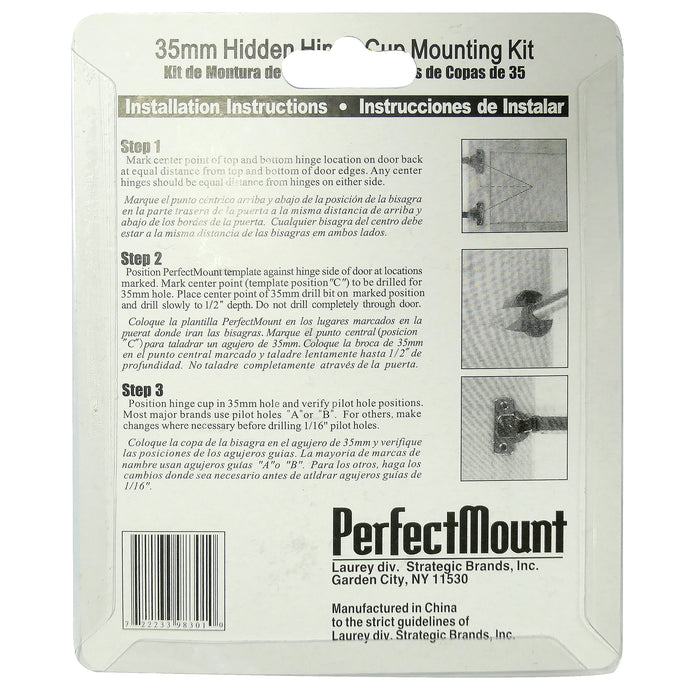 Paradise Bathworks 98301 Hidden Hinge Perfect Mount
