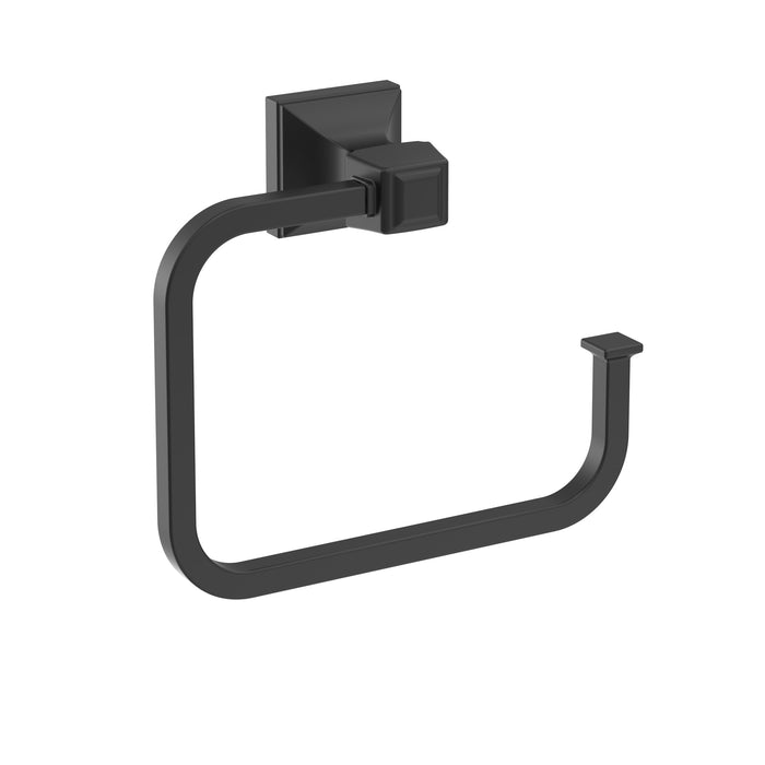 Amerock BH36022MB Mulholland Matte Black Open Towel Ring