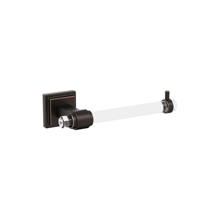 Amerock BH36061CORB Glacio Clear/Oil-Rubbed Bronze Single Post Tissue Holder