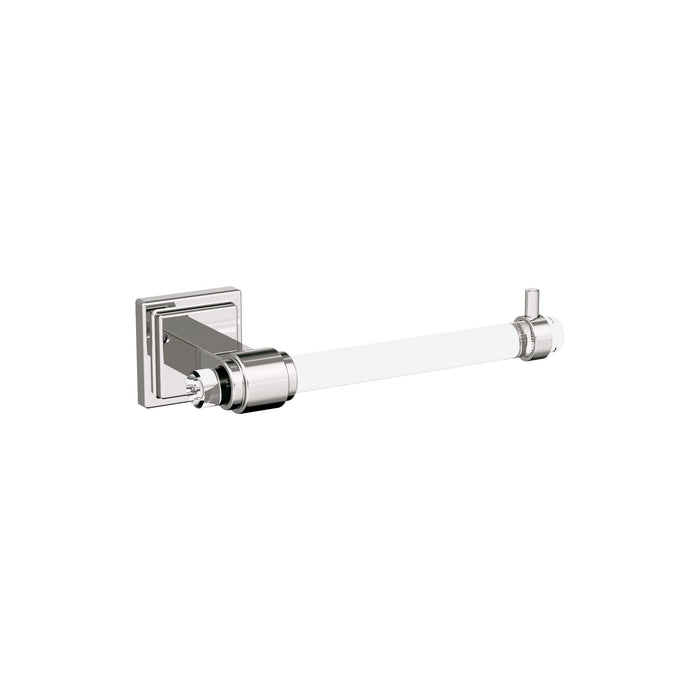Amerock BH36061CPN Glacio Clear/Polished Nickel Single Post Tissue Holder