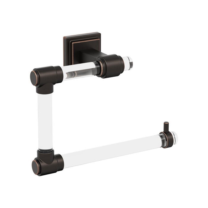 Amerock BH36062CORB Glacio Clear/Oil-Rubbed Bronze Open Towel Ring