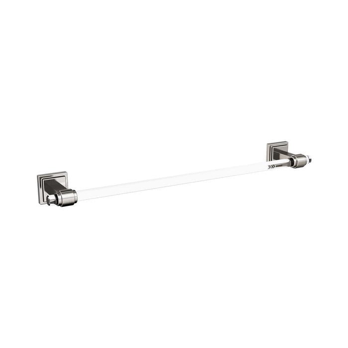 Amerock BH36063CG10 Glacio Clear/Brushed Nickel 18 inch (457mm) Towel Bar