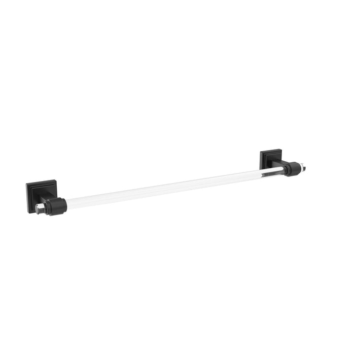 Amerock BH36063CMB Glacio Clear/Matte Black 18 inch (457mm) Towel Bar