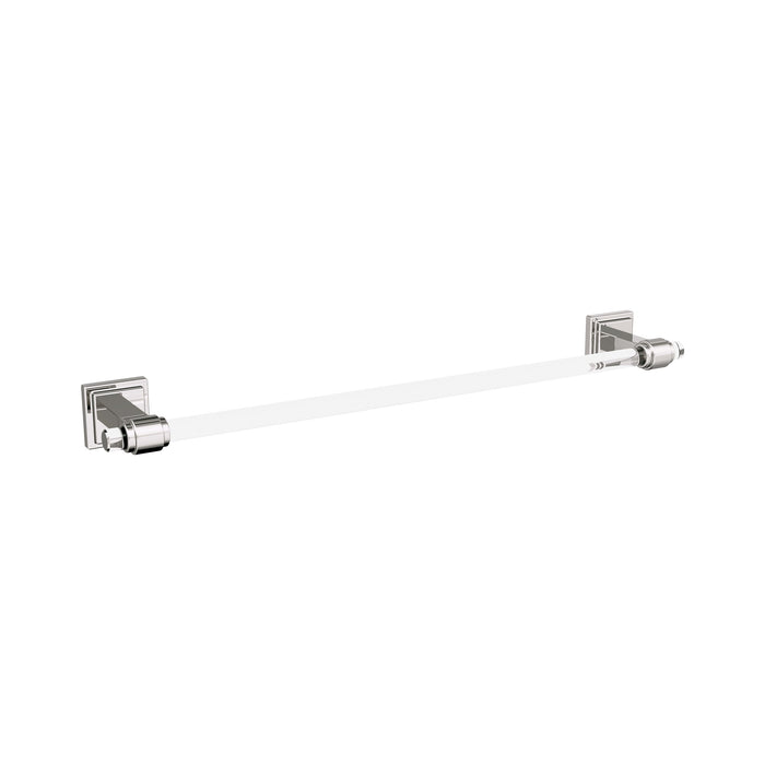 Amerock BH36063CPN Glacio Clear/Polished Nickel 18 inch (457mm) Towel Bar