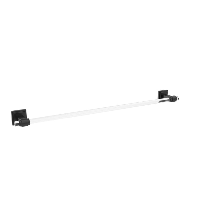 Amerock BH36064CMB Glacio Clear/Matte Black 24 inch (610mm) Towel Bar