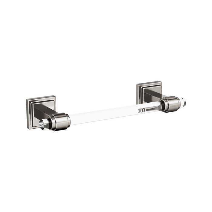 Amerock BH36065CG10 Glacio Clear/Brushed Nickel 8 inch (203mm) Towel Bar