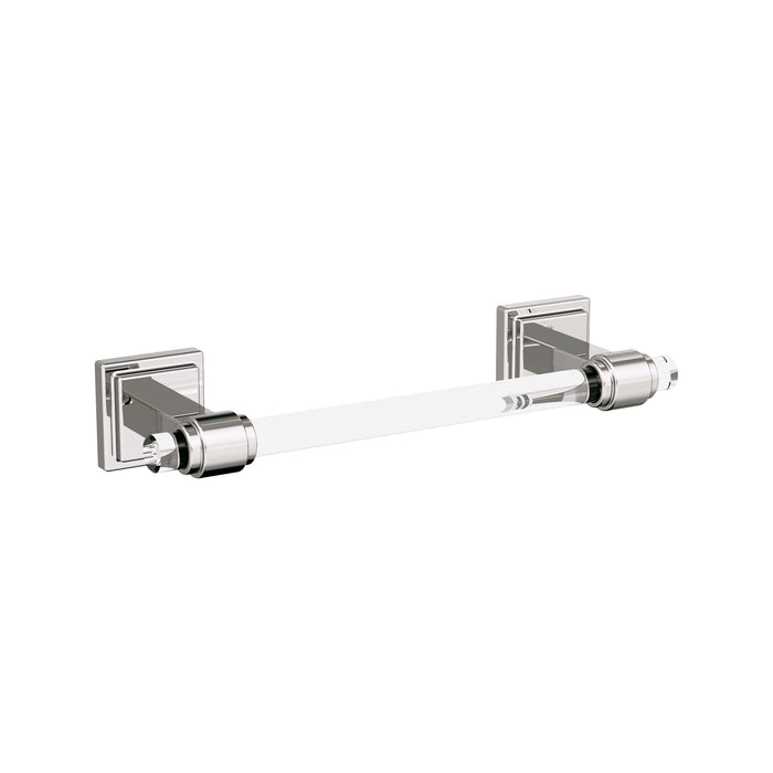 Amerock BH36065CPN Glacio Clear/Polished Nickel 8 inch (203mm) Towel Bar
