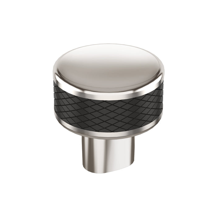 Amerock BP36554PNBBR Esquire 1-1/4 inch (32mm) Diameter Polished Nickel/Black Bronze Cabinet Knob