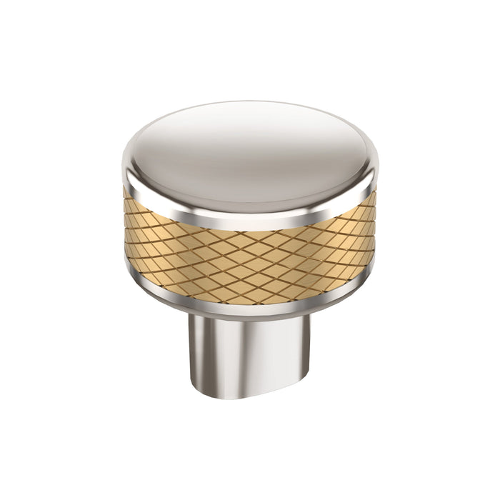 Amerock BP36554PNCZ Esquire 1-1/4 inch (32mm) Diameter Polished Nickel/Champagne Bronze Cabinet Knob