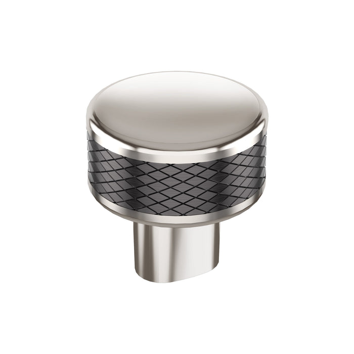 Amerock BP36554PNGM Esquire 1-1/4 inch (32mm) Diameter Polished Nickel/Gunmetal Cabinet Knob