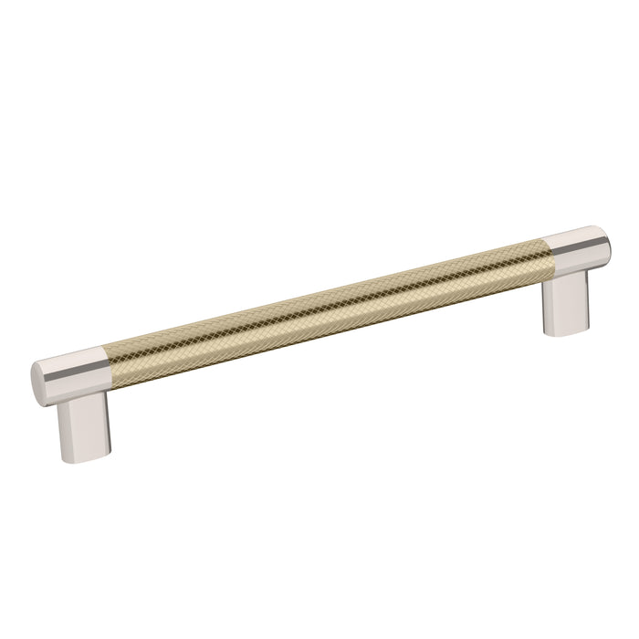 Amerock BP36562PNBBZ Esquire 8 inch (203mm) Center-to-Center Polished Nickel/Golden Champagne Cabinet Pull