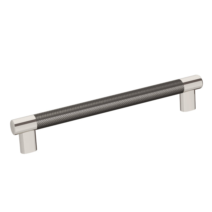 Amerock BP36562PNGM Esquire 8 inch (203mm) Center-to-Center Polished Nickel/Gunmetal Cabinet Pull