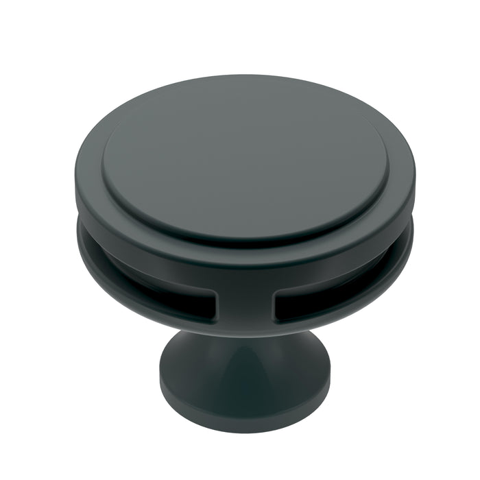 Amerock BP36603MB Oberon 1-3/8 inch (35mm) Diameter Matte Black Cabinet Knob