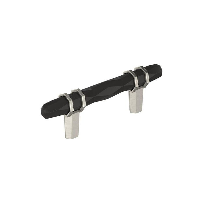 Amerock BP36639BBRG10 London 3 inch (76mm) Center-to-Center Black Bronze/Satin Nickel Cabinet Pull