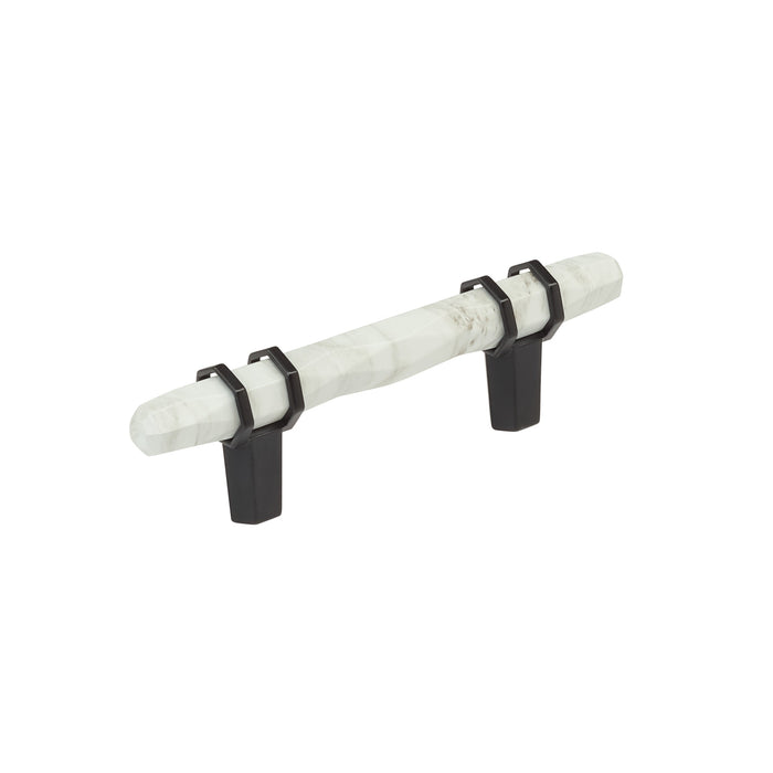 Amerock BP36639MWBBR Carrione 3 inch (76mm) Center-to-Center Marble White/Black Bronze Cabinet Pull