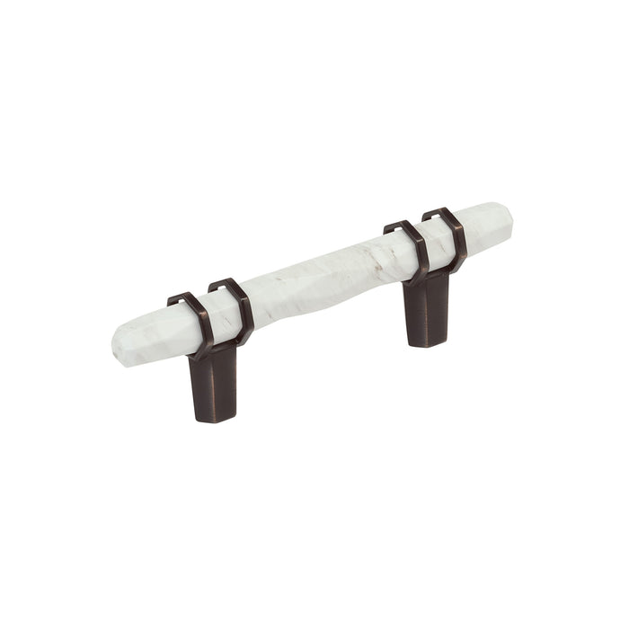 Amerock BP36639MWORB Carrione 3 inch (76mm) Center-to-Center Marble White/Oil-Rubbed Bronze Cabinet Pull