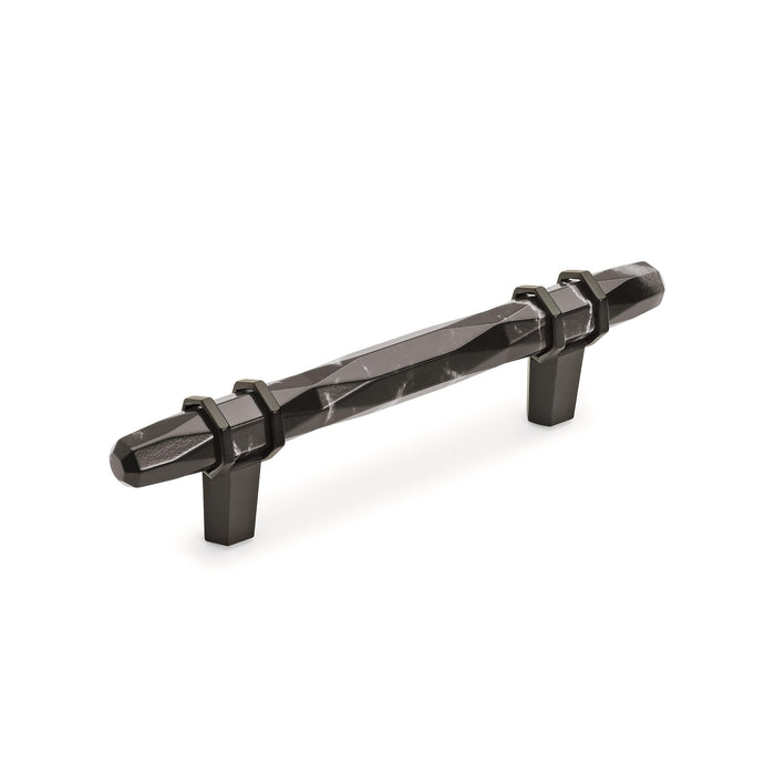 Amerock BP36648MBKBBR Carrione 3-3/4 inch (96mm) Center-to-Center Marble Black/Black Bronze Cabinet Pull
