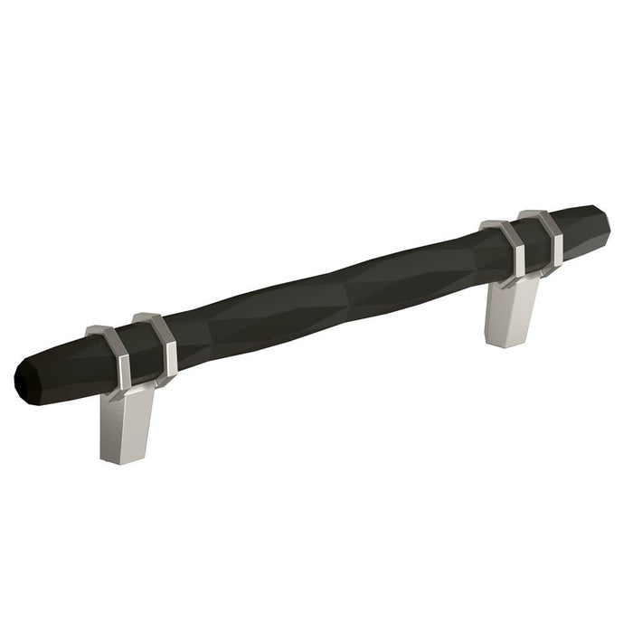 Amerock BP36649BBRG10 London 5-1/16 inch (128mm) Center-to-Center Black Bronze/Satin Nickel Cabinet Pull