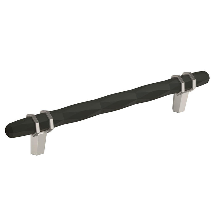 Amerock BP36650BBRG10 London 6-5/16 inch (160mm) Center-to-Center Black Bronze/Satin Nickel Cabinet Pull