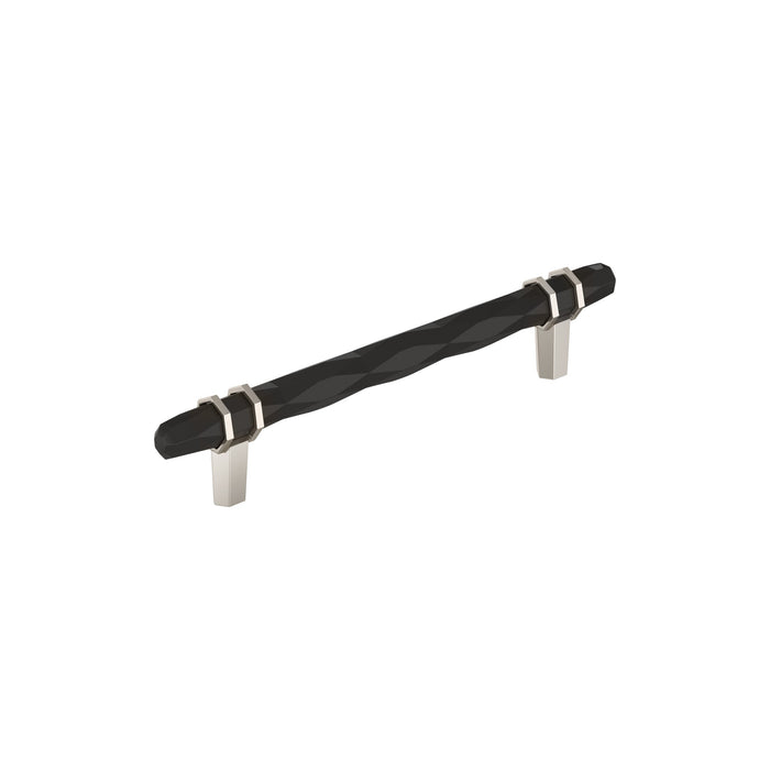 Amerock BP36650BBRPN London 6-5/16 inch (160mm) Center-to-Center Black Bronze/Polished Nickel Cabinet Pull