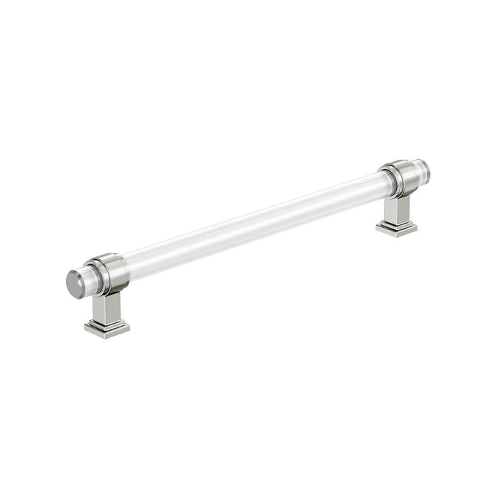 Amerock BP36661C26 Glacio 8 inch (203mm) Center-to-Center Clear/Polished Chrome Cabinet Pull